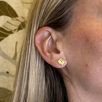 Guldörhängen Lapponia Thai, 18k guld, Vintage