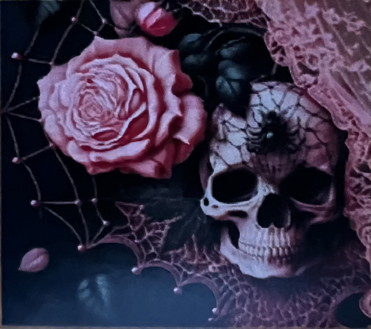 Pink Scull, Noessa, Diamond Painting