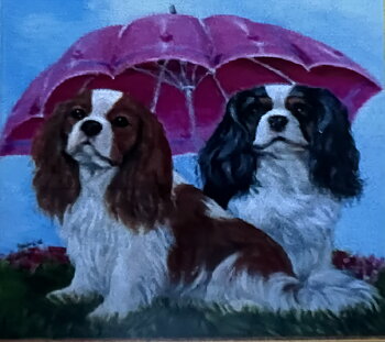 Cavalier under Paraply, Noessa, Diamond Painting