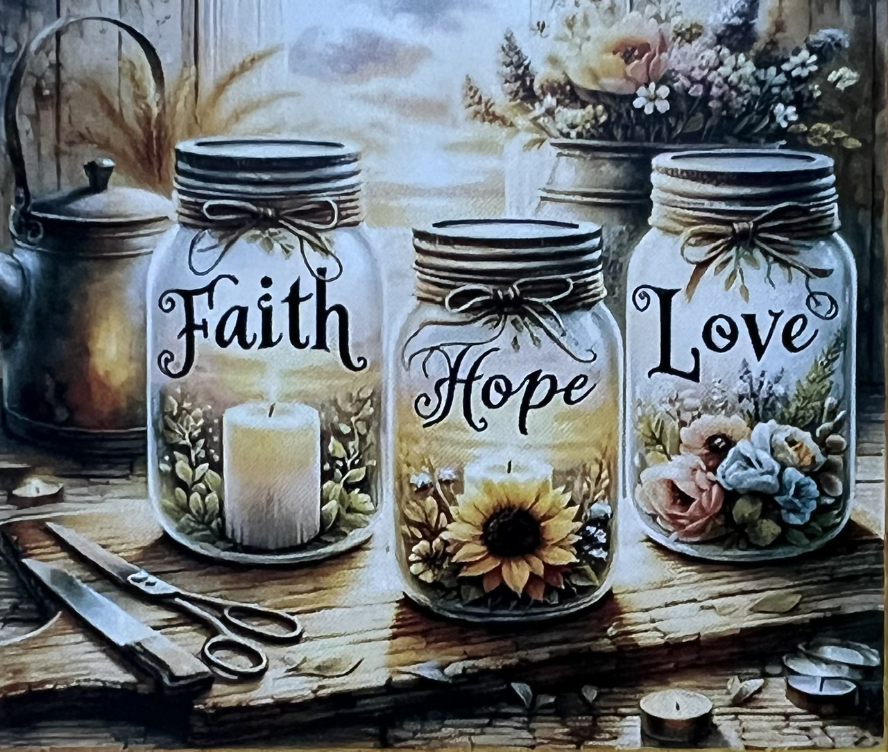 Faith, Hope and Love, Noessa, Diamond Painting