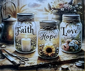 Faith, Hope and Love, Noessa, Diamond Painting