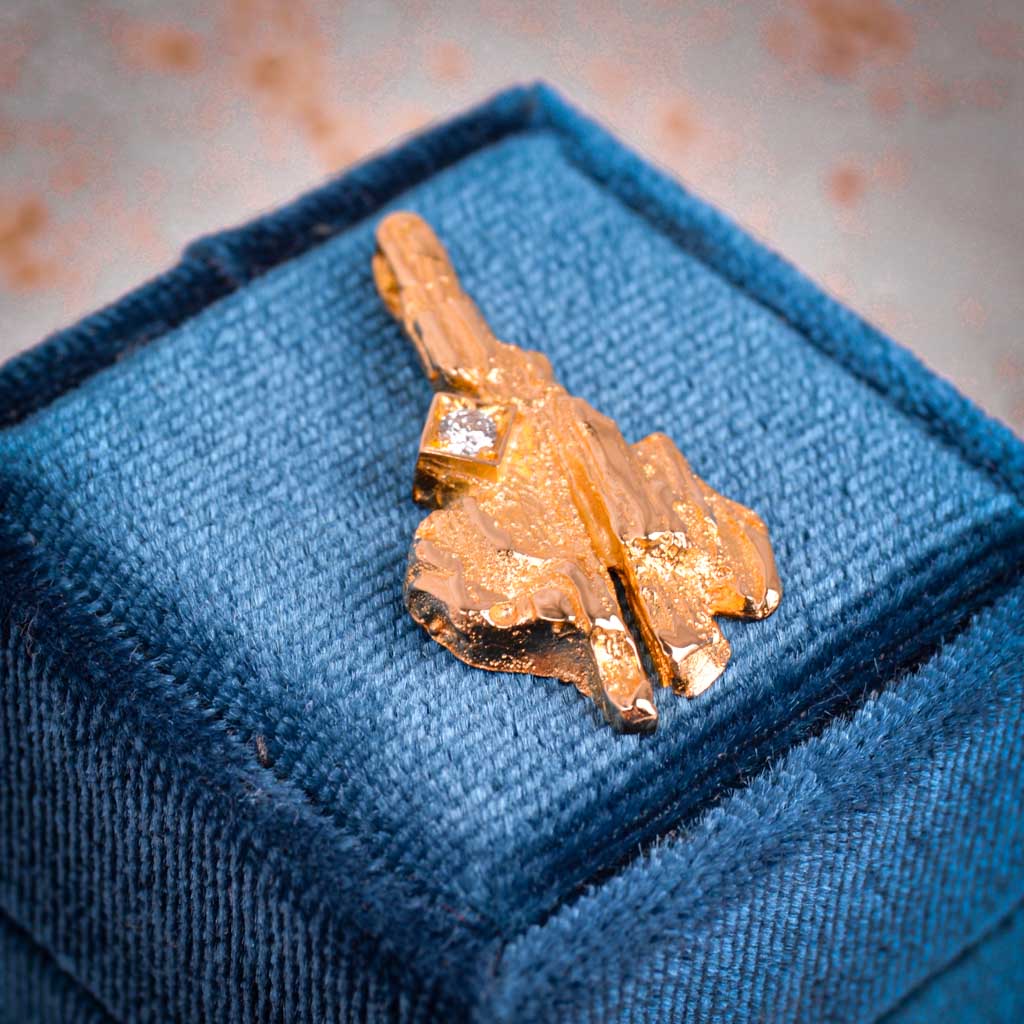 Guldhänge Norrsken/Sarek-stil 18k, Vintage