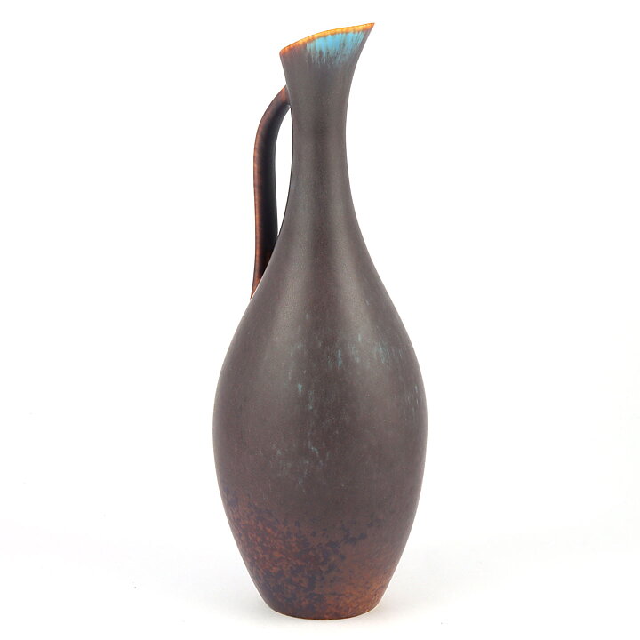 グナー・ニールンド ARBシリーズ  ブラウンとターコイズ色の持ち手付き花瓶  Vase  (26 cm)  1950年代 (2)