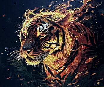 Tiger on Fire, Noessa, Diamond Painting