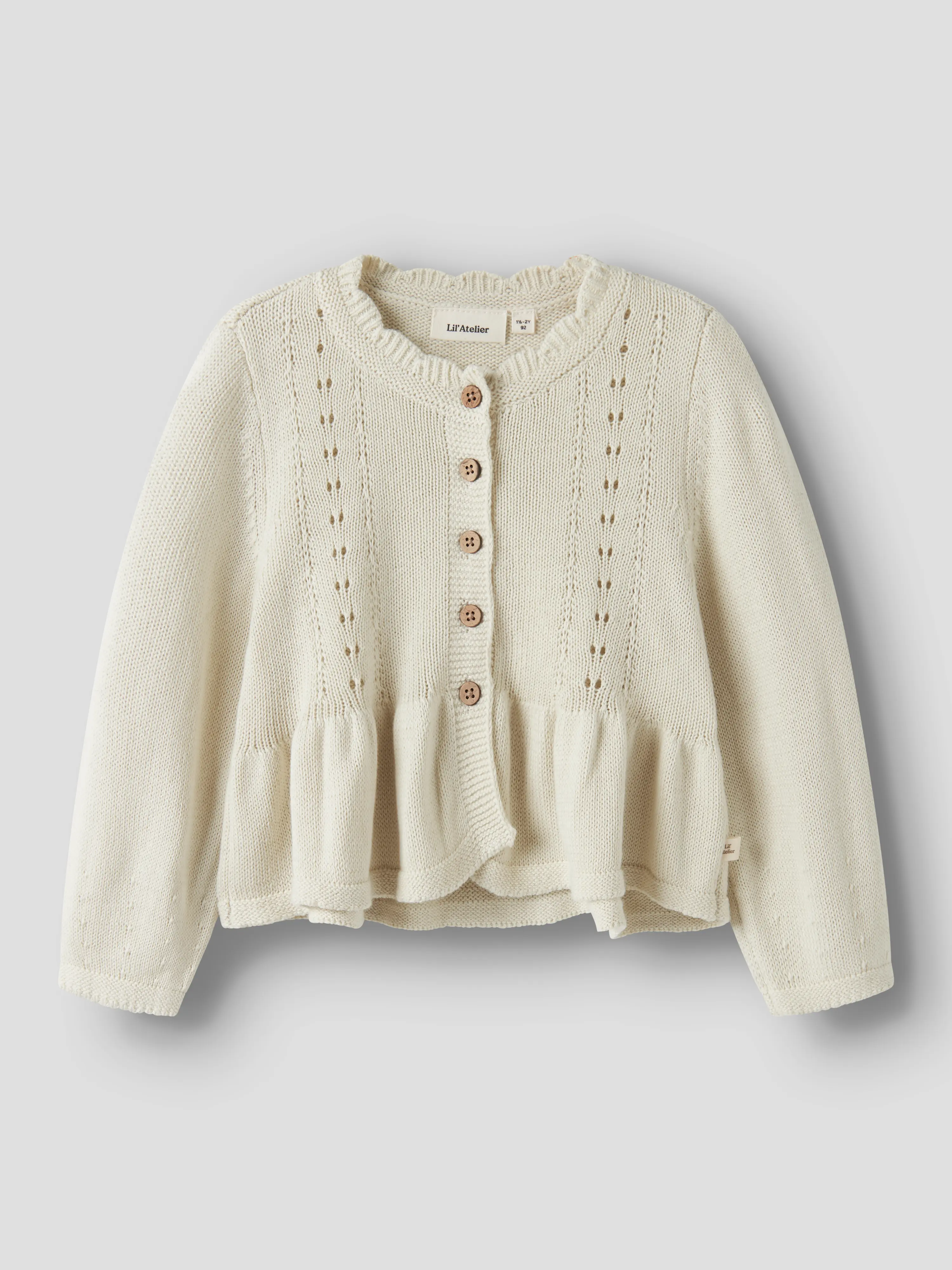 NMFRAMLA RIR LS SHORT KNIT CARD LIL Turtledove - 2