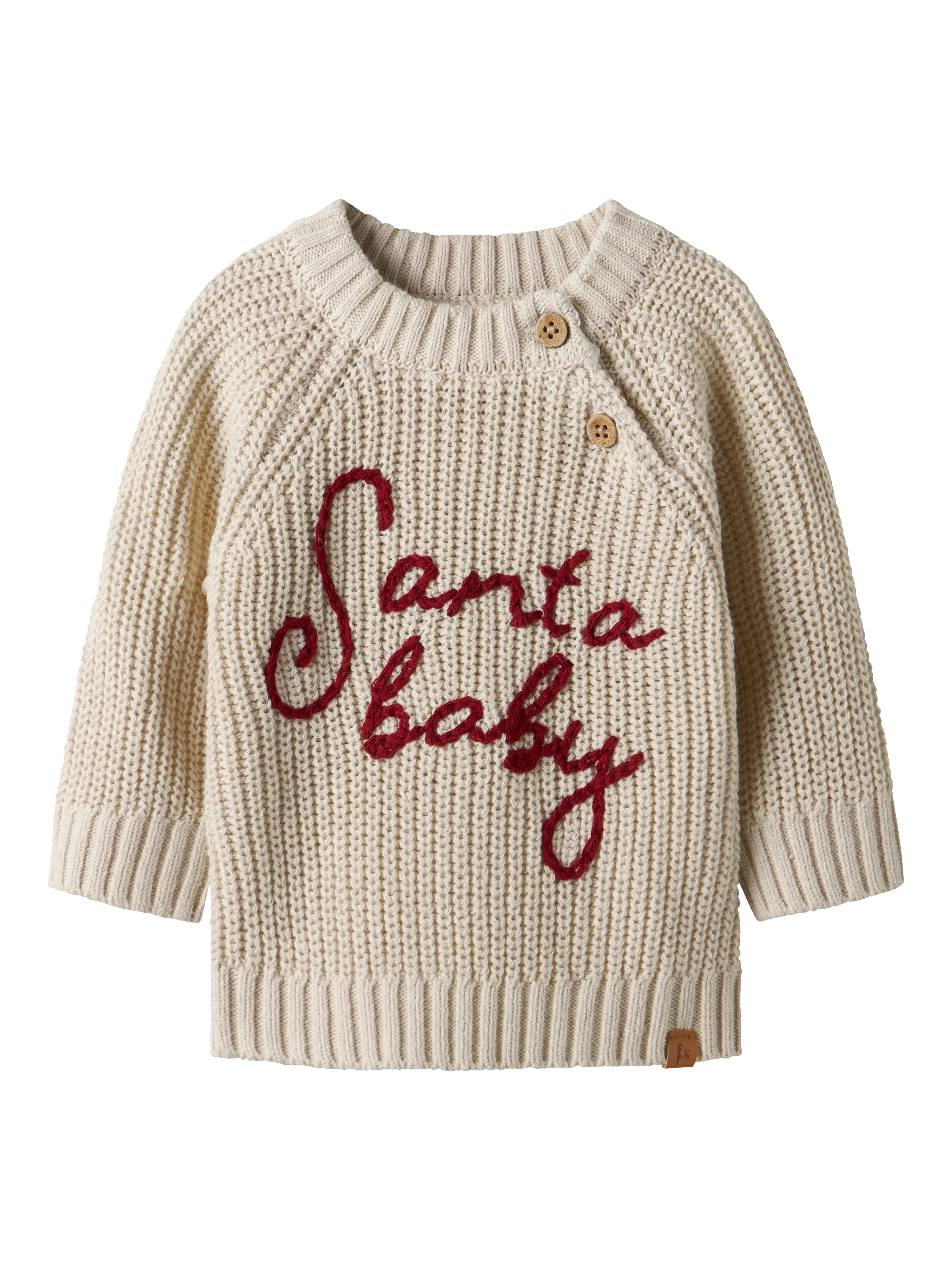 NBNEMLEN MIO LS KNIT LIL Turtledove SANTA BABY