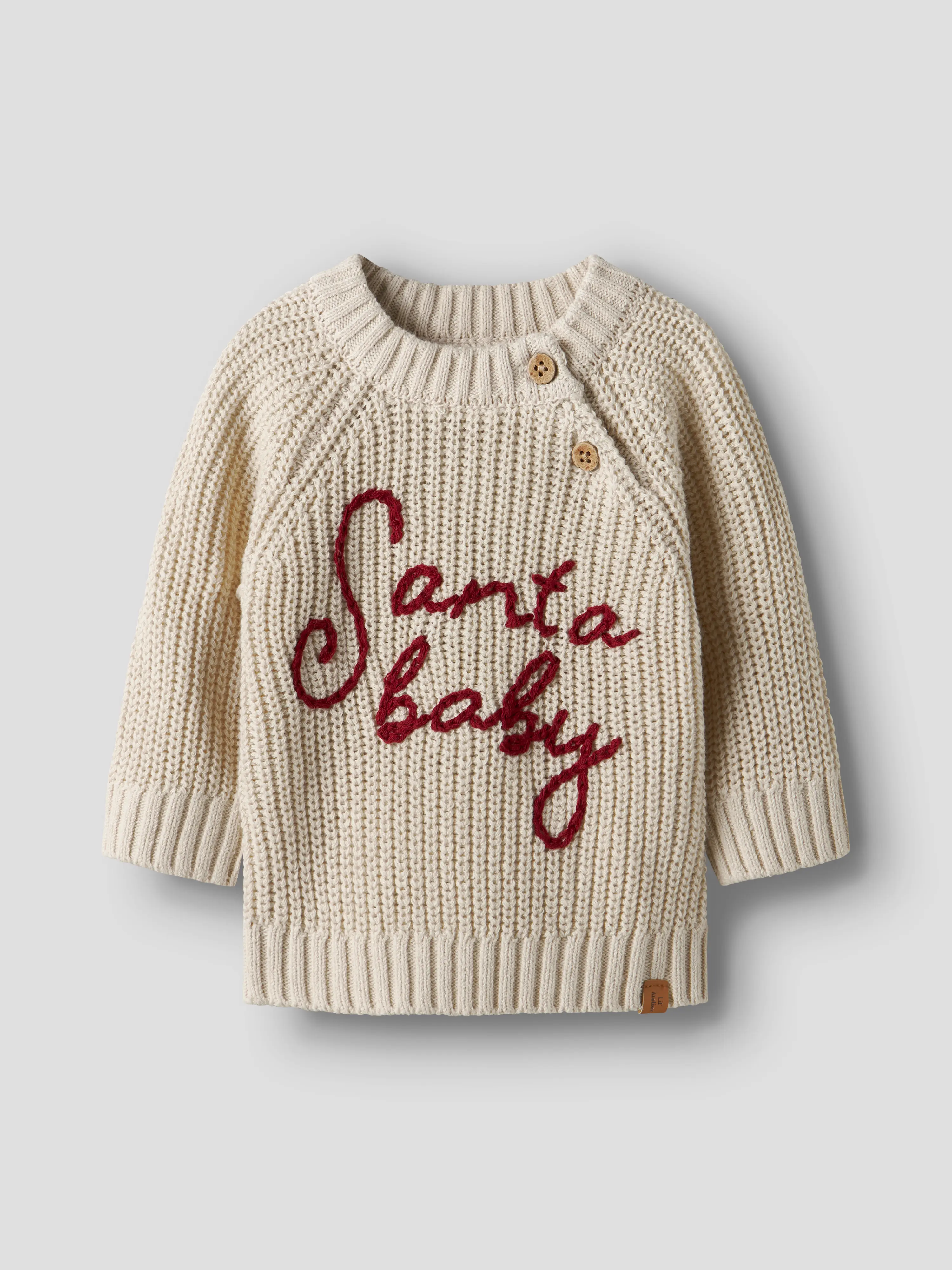 NBNEMLEN MIO LS KNIT LIL Turtledove SANTA BABY - 2