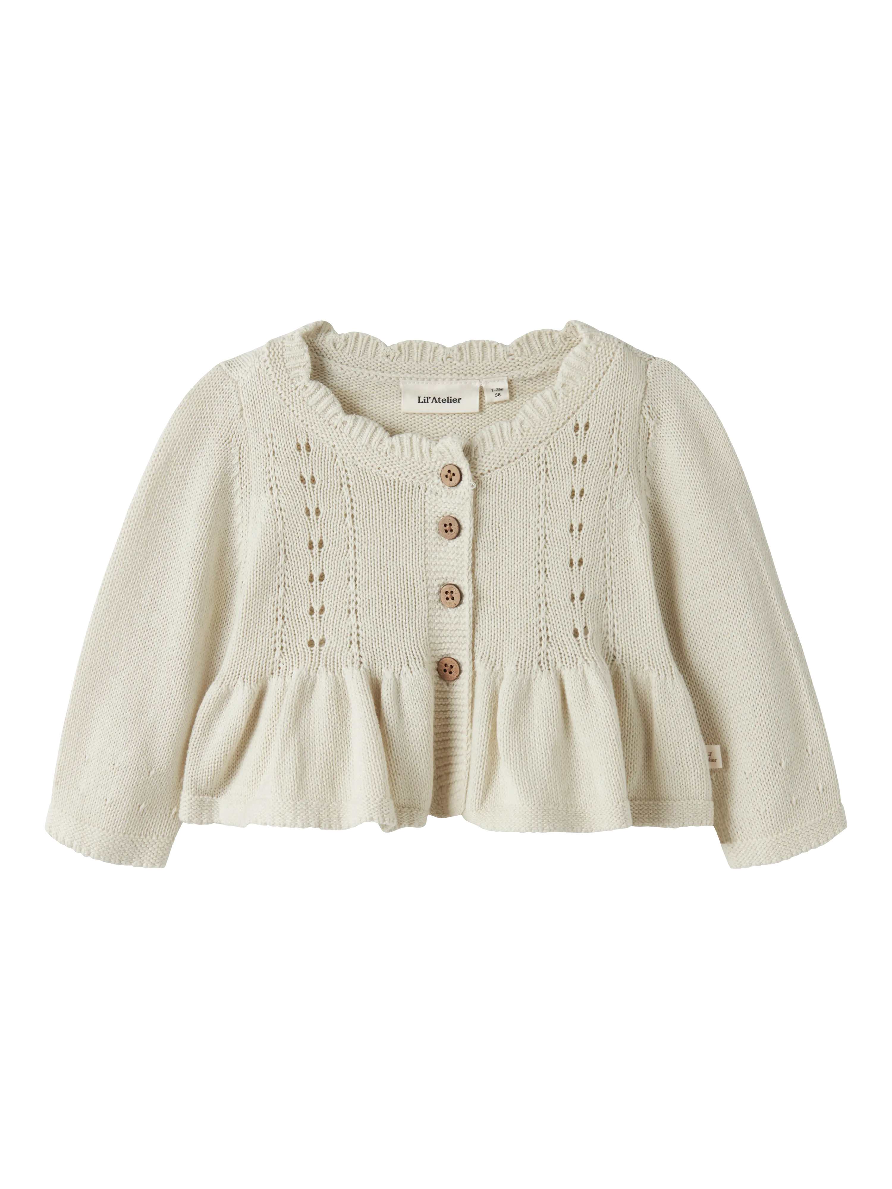 NBFRAMLA RIR LS SHORT KNIT CARD LIL Turtledove