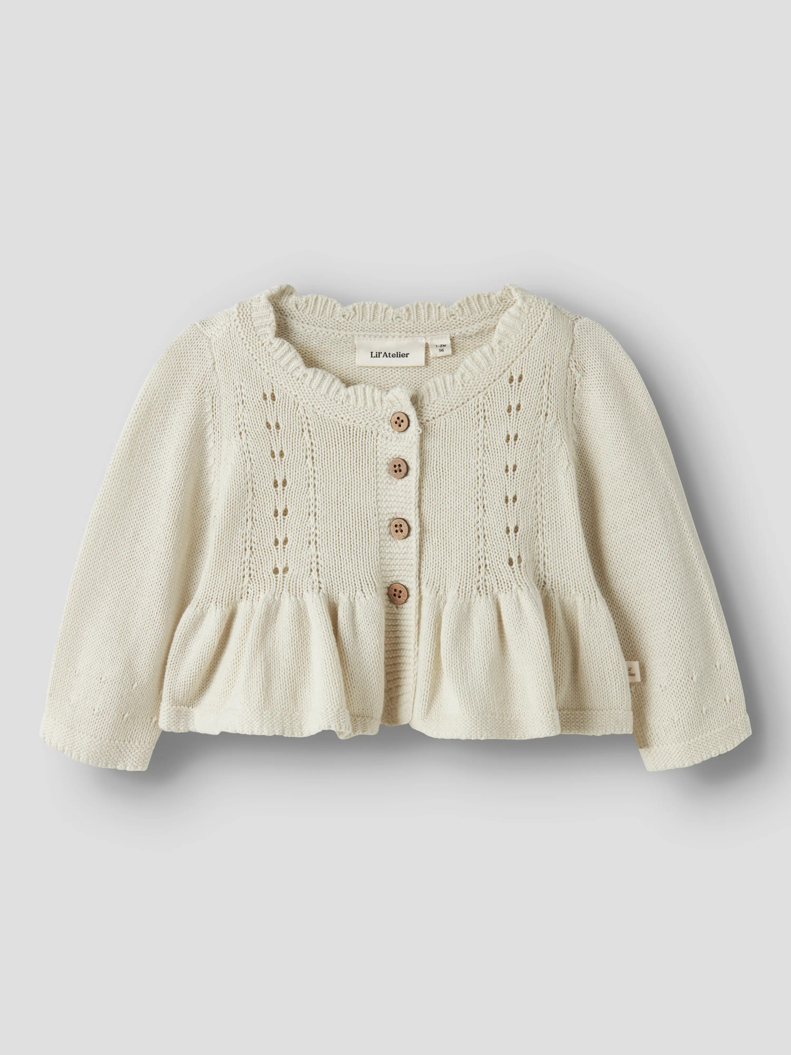 NBFRAMLA RIR LS SHORT KNIT CARD LIL Turtledove - 2