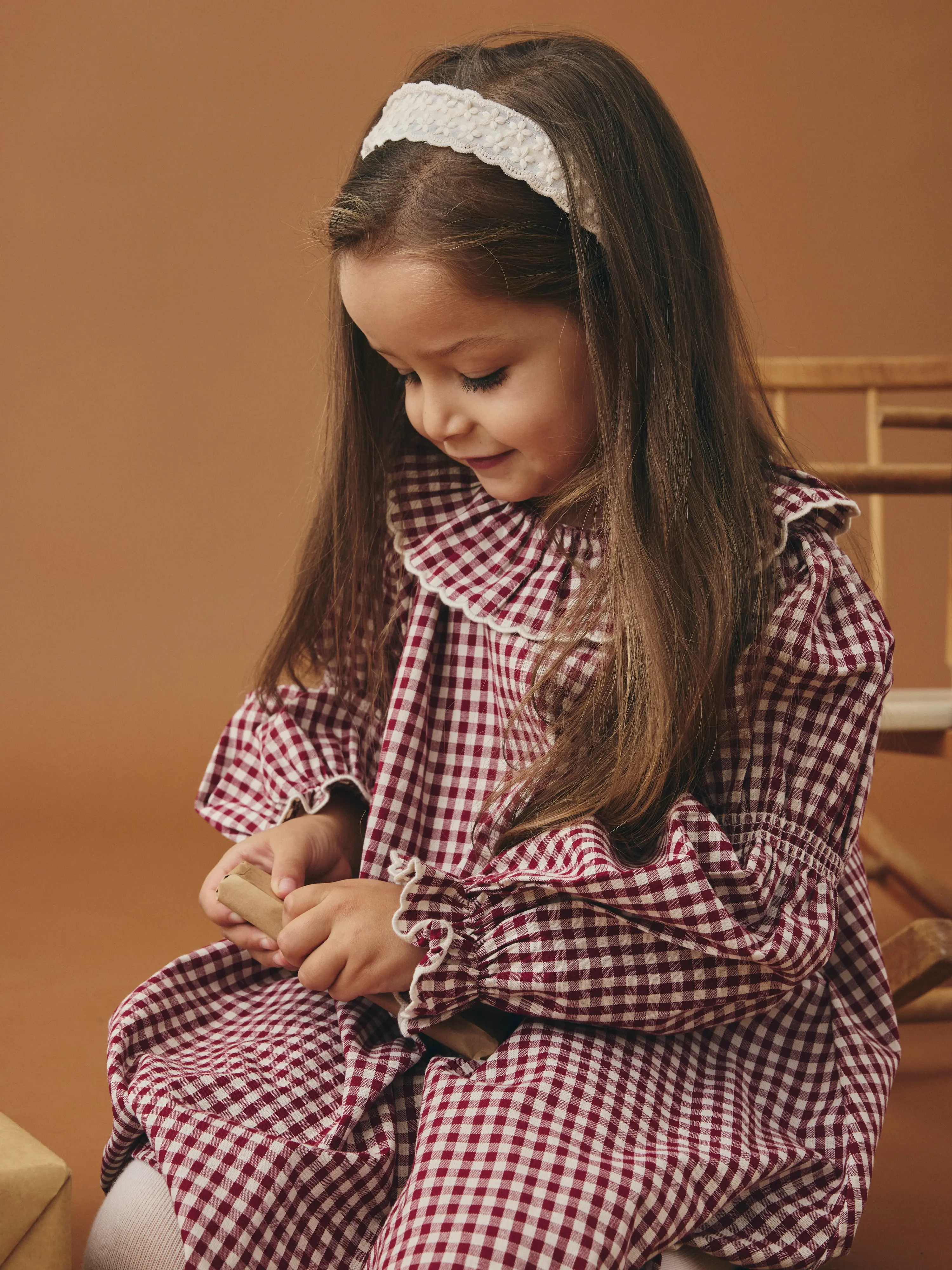 NMFROANNE LS LOOSE DRESS LIL Biking Red - 5