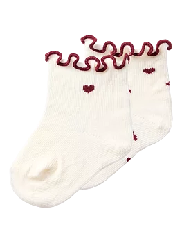 NBFROSITA 2 PACK SOCK LIL Turtledove HEARTS