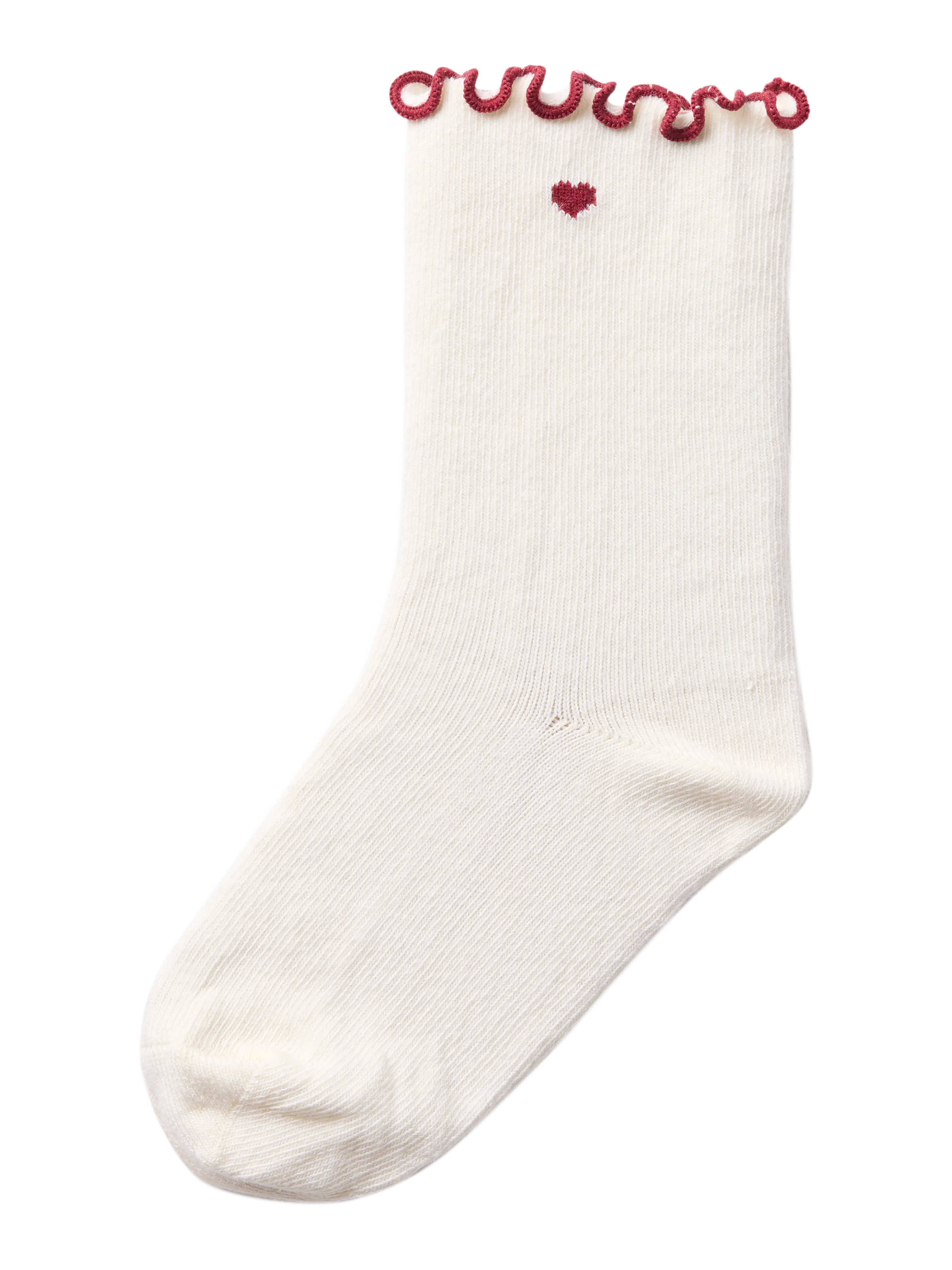 NMFFIDUCIA SOCK LIL Turtledove BIKING RED HEART