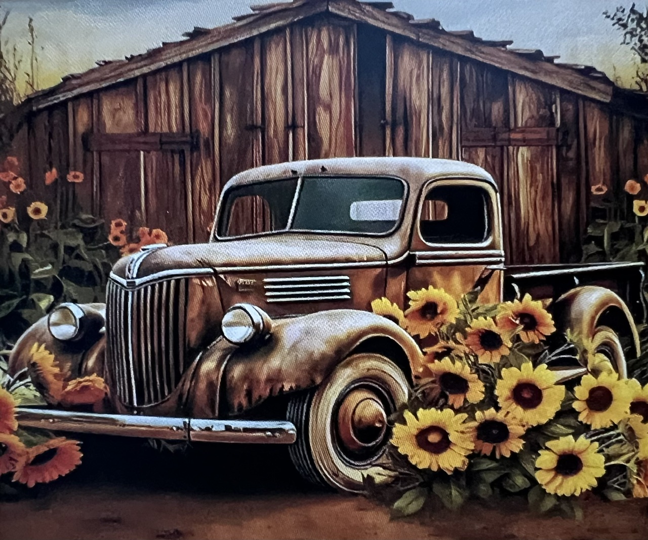 Pickup in the Country Side, Noessa, Diamond Painting