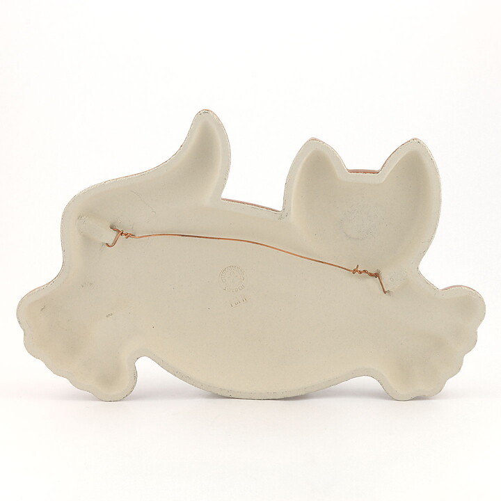 Pia Rönndahl (1980s) Brown Running Cat Wall Plaque 30 cm