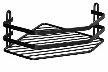 Wire Basket Corner - Single - Matt Black 