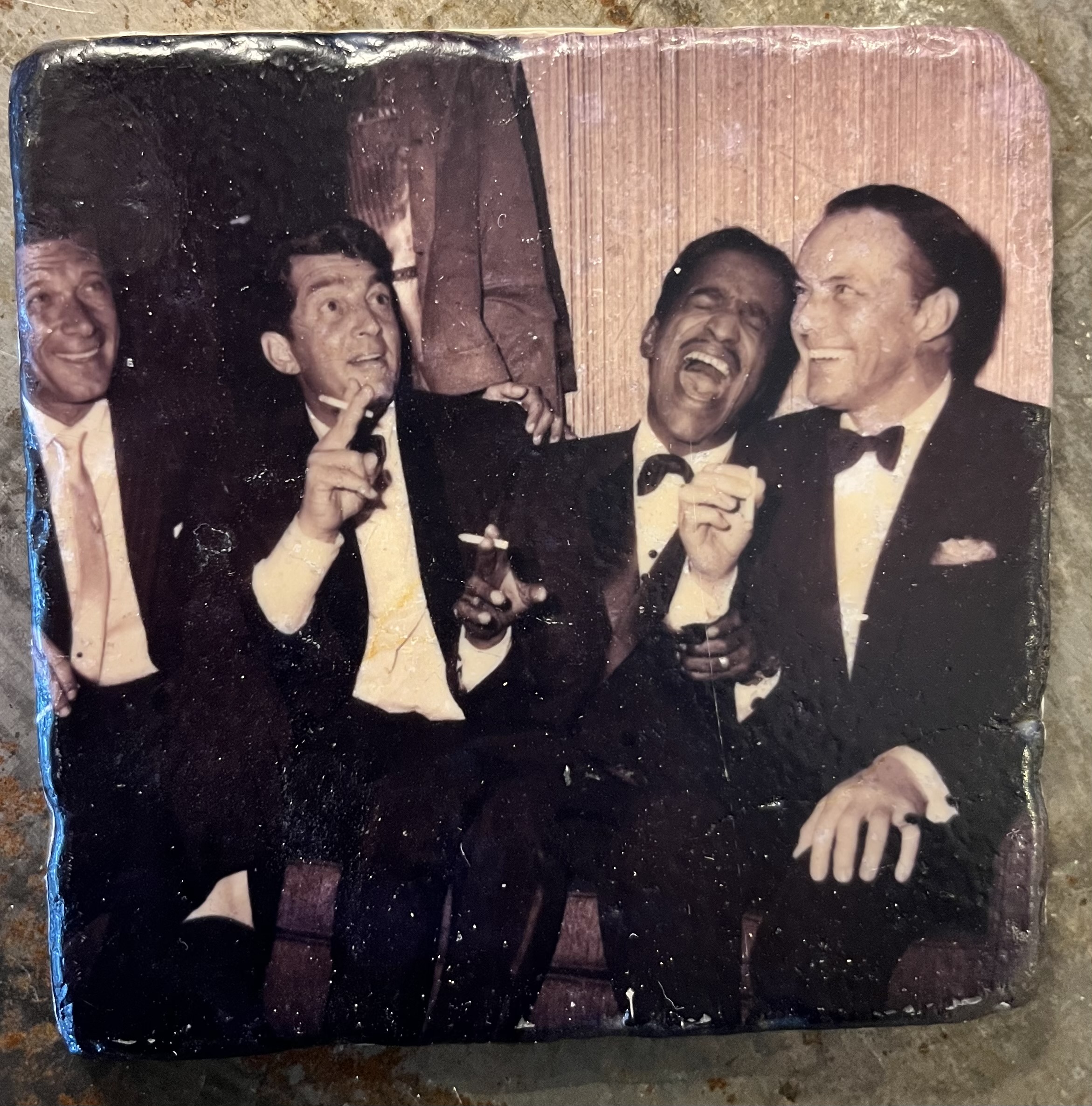 Glasunderlägg -  The Rat Pack – Frank Sinatra, Sammiy Davis Jr, Dean Martin, Peter Lawford - 2