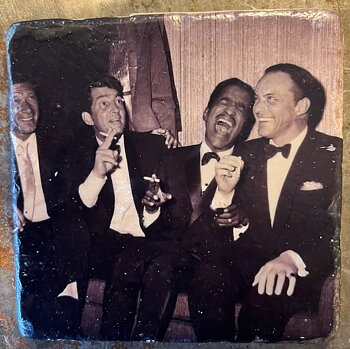 Glasunderlägg -  The Rat Pack – Frank Sinatra, Sammiy Davis Jr, Dean Martin, Peter Lawford