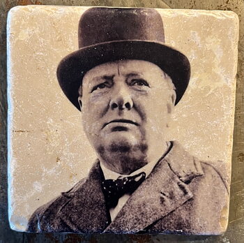 Glasunderlägg - Winston Churchill 
