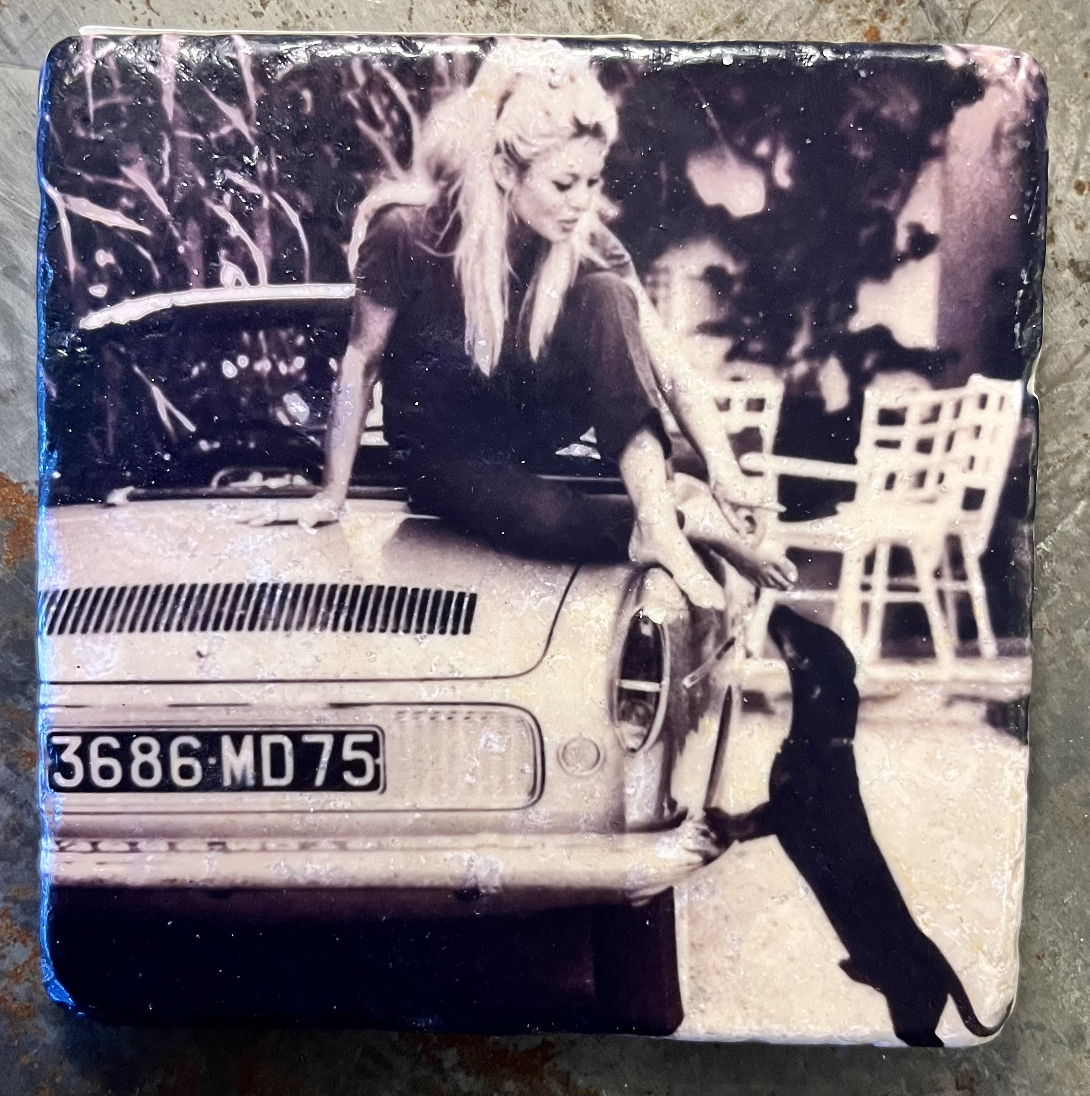 Glasunderlägg - Birgitte Bardot - Saint-Tropez