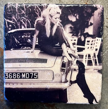 Glasunderlägg - Birgitte Bardot - Saint-Tropez