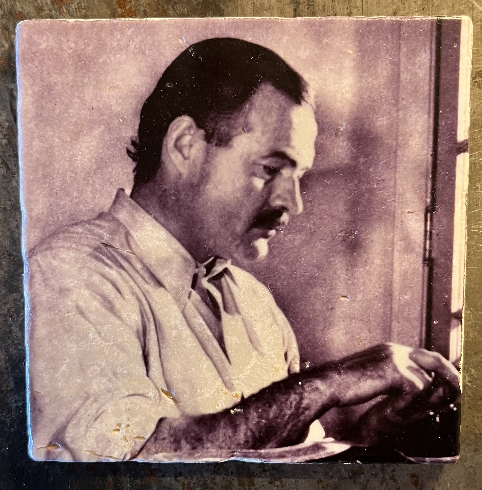 Glasunderlägg - Ernest Hemingway