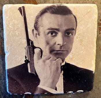 Glasunderlägg -  Sean Connery – James Bond 007