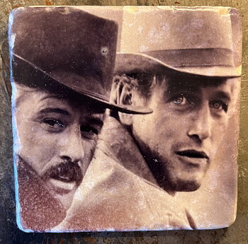 Glasunderlägg -  Paul Newman & Robert Redford 