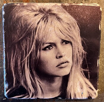 Glasunderlägg -  Birgitte Bardot  - BB