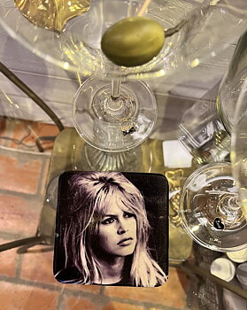 Glasunderlägg -  Birgitte Bardot  - BB
