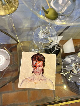 Glasunderlägg - David Bowie Aladdin Sane