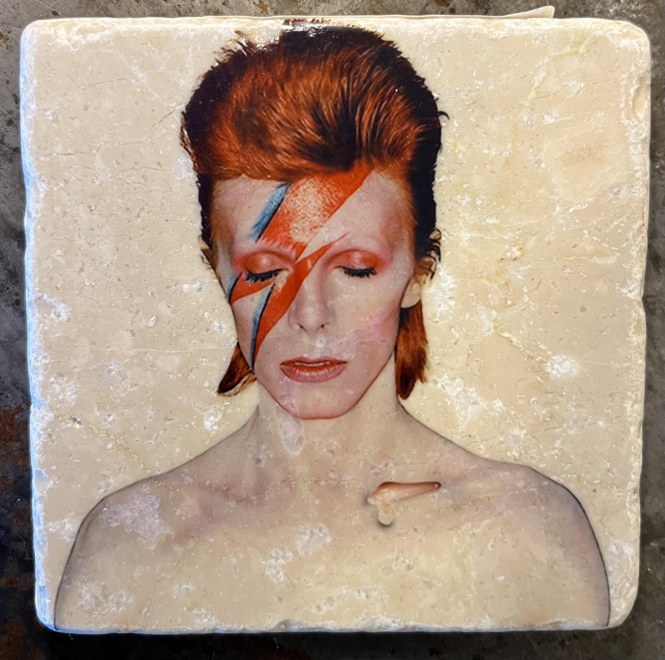 Glasunderlägg - David Bowie Aladdin Sane