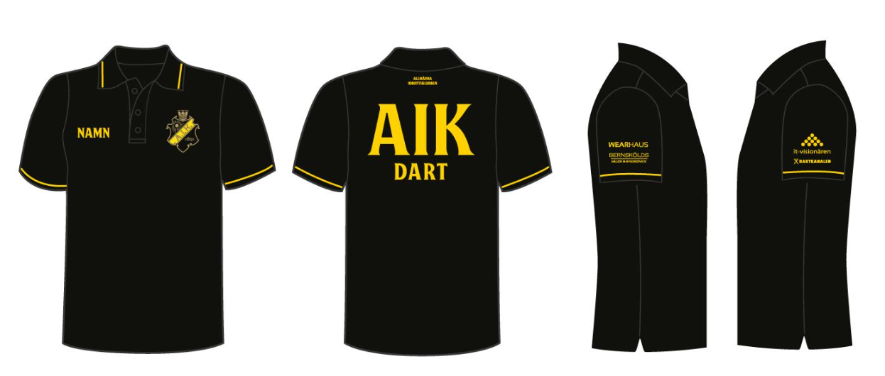 AIK Dart matchtröja 2026 sublimerad design