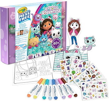 Gabby's Dollhouse CRAYOLA Color Wonder aktivitetsset Kladdfri målarlek Innehåller 40 delar