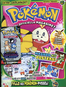 Pokemon magasin nr 6 2026, Massor av Posters! Fun pack med Mega evolution Fantasmal flames