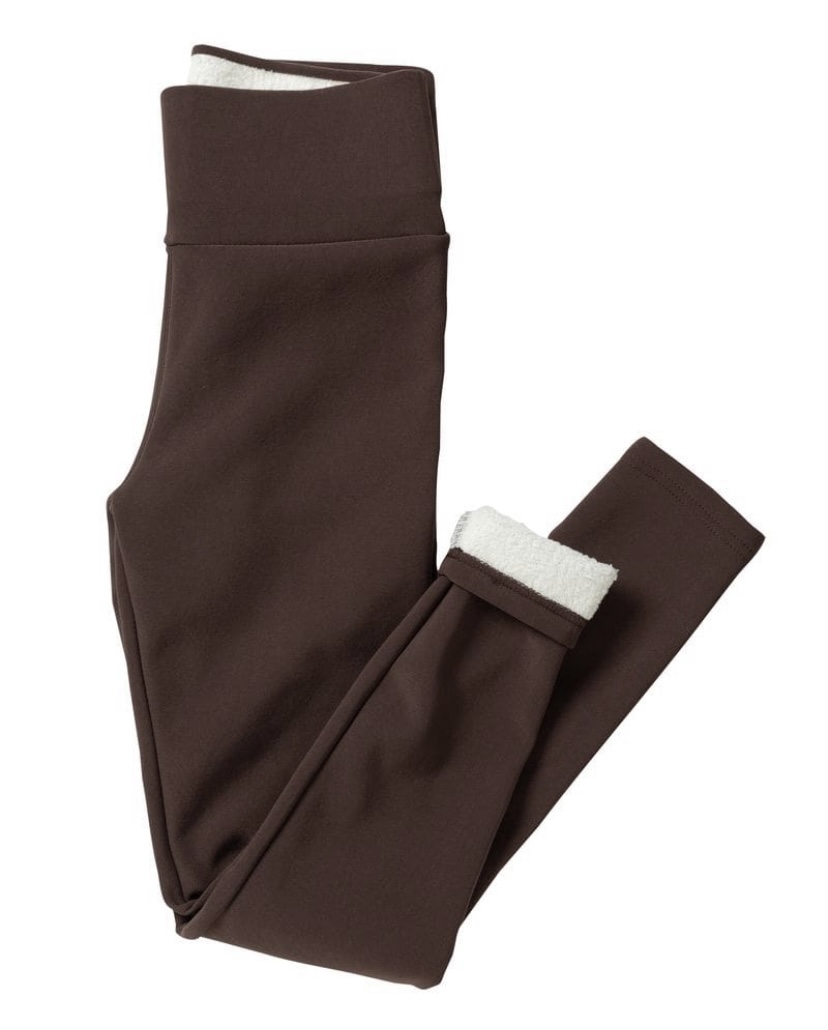 Fleecefodrade leggings brun - 3