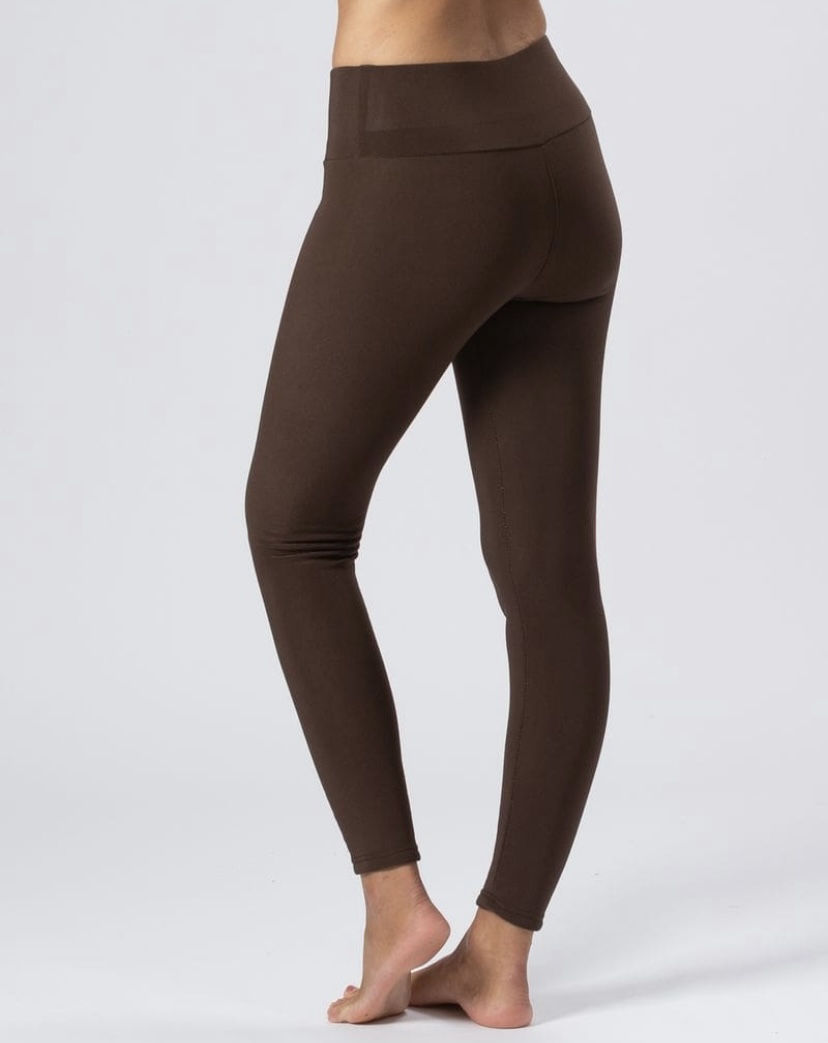 Fleecefodrade leggings brun - 2