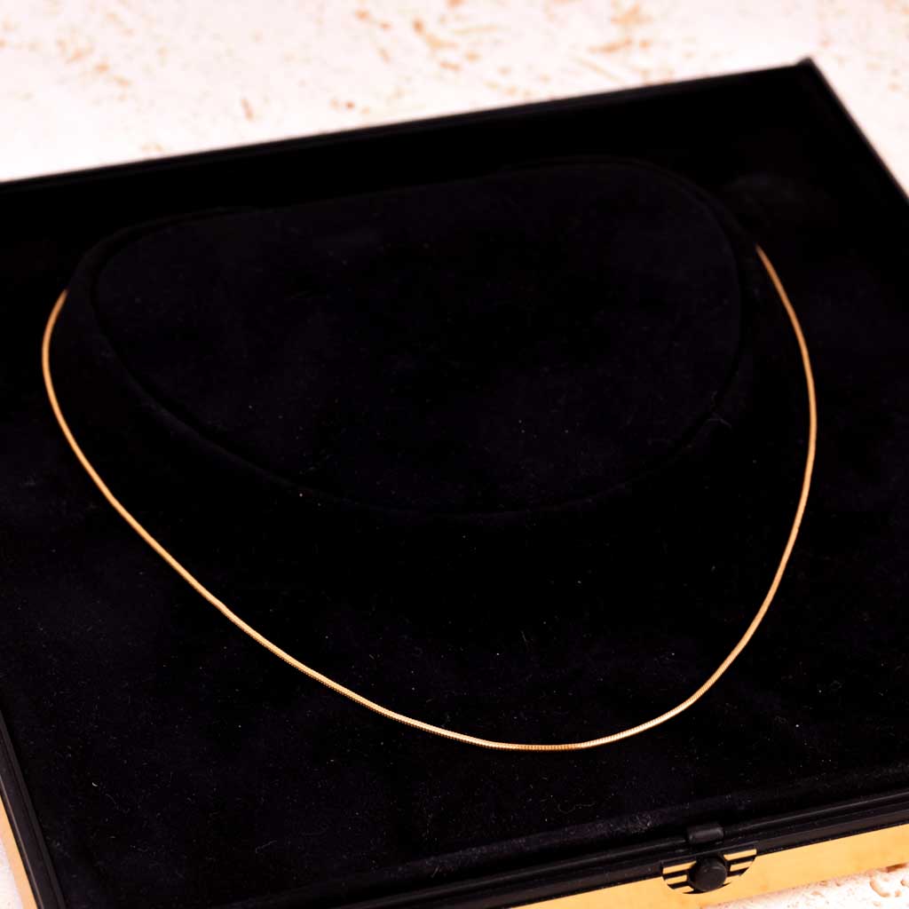 Tunn ormkedja 18k, Vintage - 3