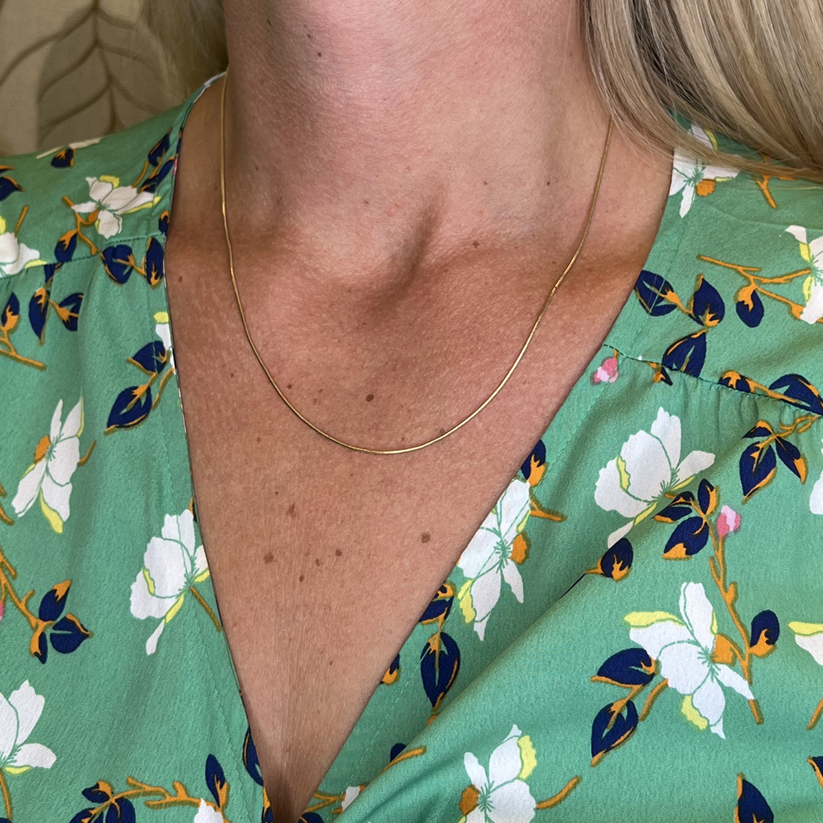 Tunn ormkedja 18k, Vintage - 2