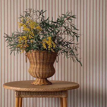 TAPET STICHTED STRIPE, Burnt Rose