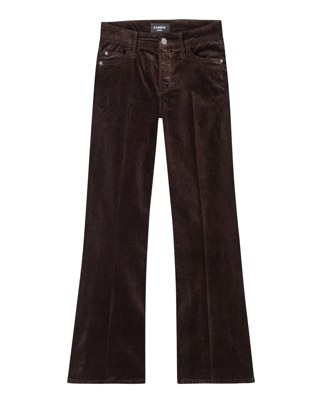 Sammetsbyxa Paris flared choco spill brun - 6