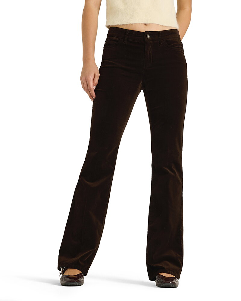 Sammetsbyxa Paris flared choco spill brun