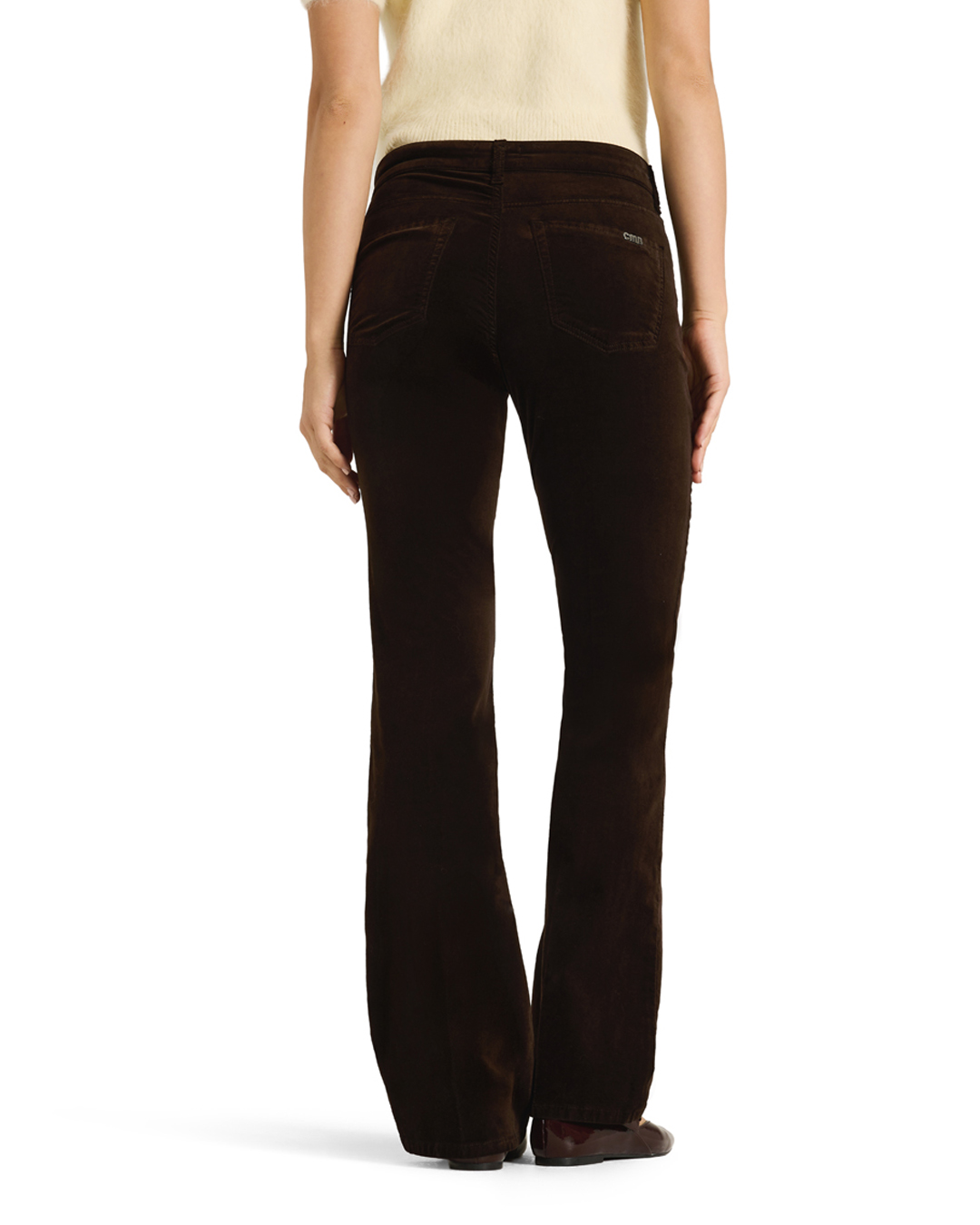 Sammetsbyxa Paris flared choco spill brun - 2