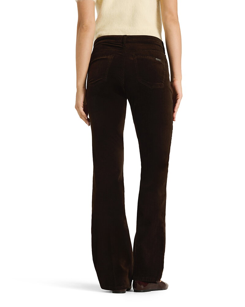 Sammetsbyxa Paris flared choco spill brun