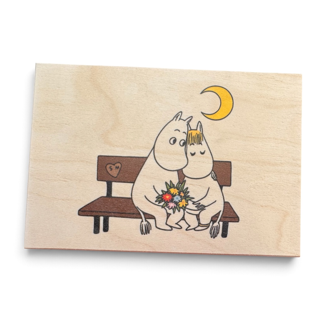 Mumin Träkort - Mumintrollet & Snorkfröken