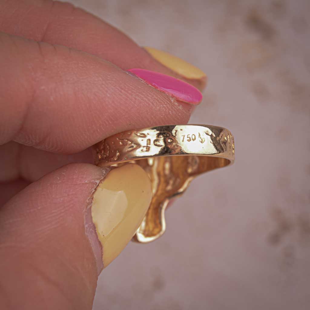 Guldring 18k Norrsken/Sarek-stil, Vintage - 8