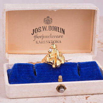 Guldring 18k Norrsken/Sarek-stil, Vintage