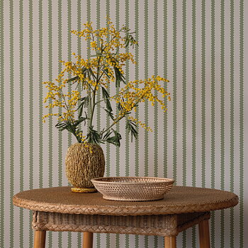 TAPET STICHTED STRIPE, Olive