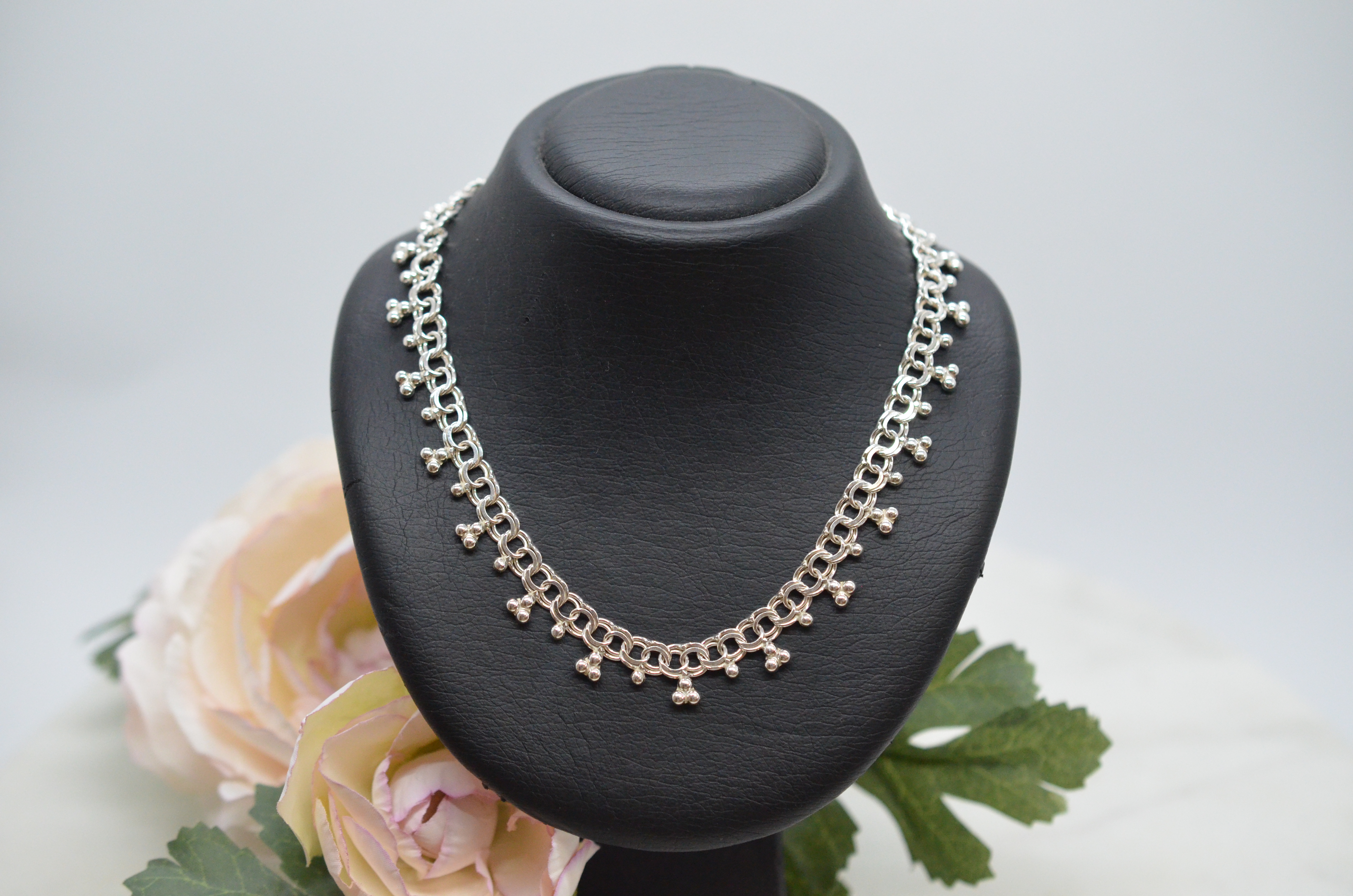 Vintage silverhalsband