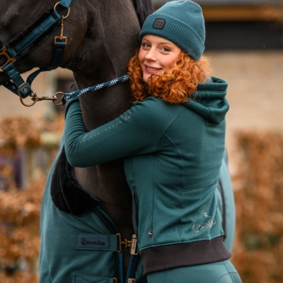 CAVALLO SWEATER JACKET CAVALDELMI - DARK PEACOCK (DARK TURQUOISE) - 2