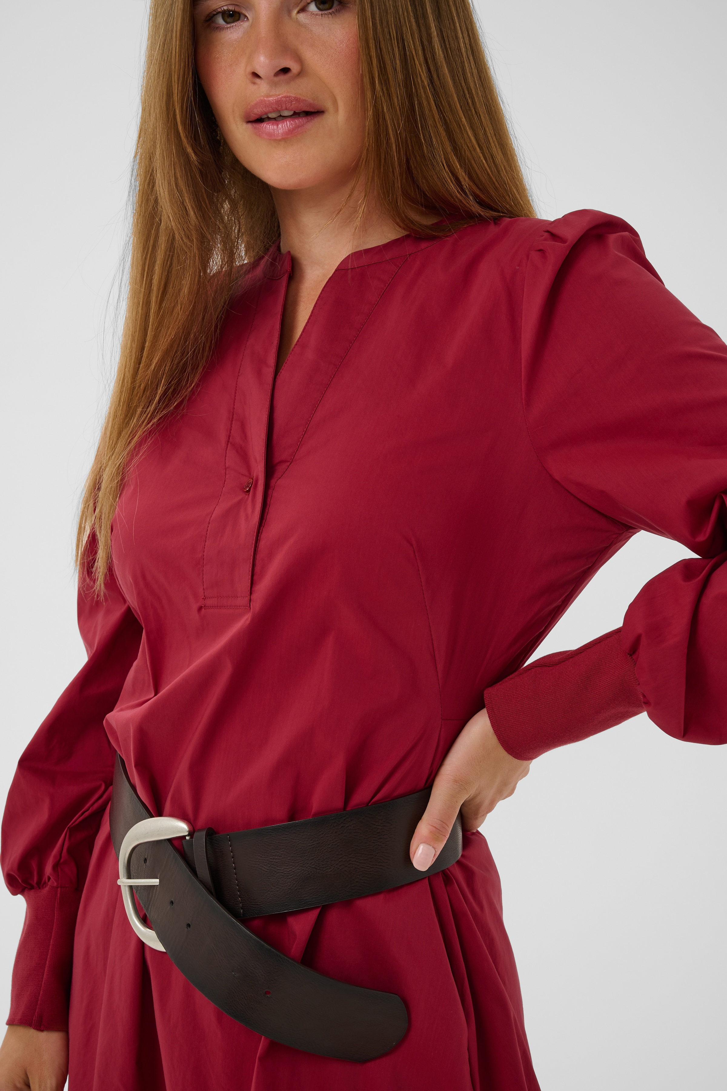 CUantoinett Rib Dress Rio Red - 3